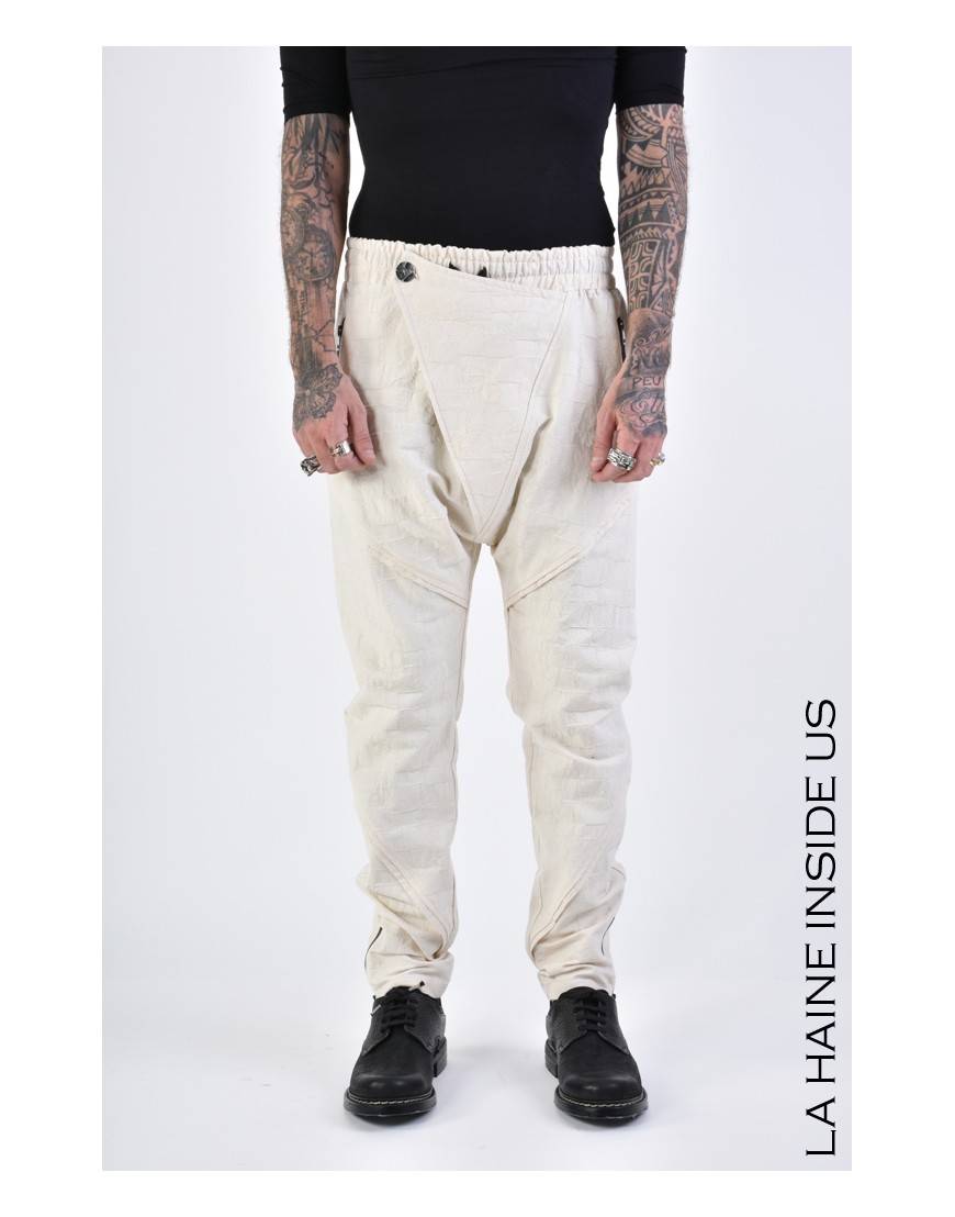 La Haine Inside Us 3B LM133 PANTALONE Ecru