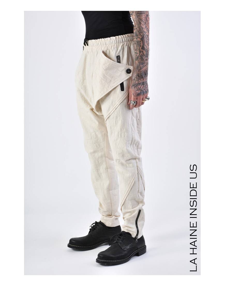 La Haine Inside Us 3B LM133 PANTALONE Ecru