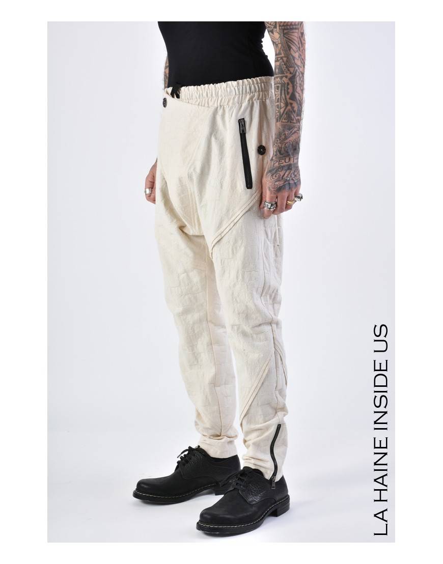 La Haine Inside Us 3B LM133 PANTALONE Ecru