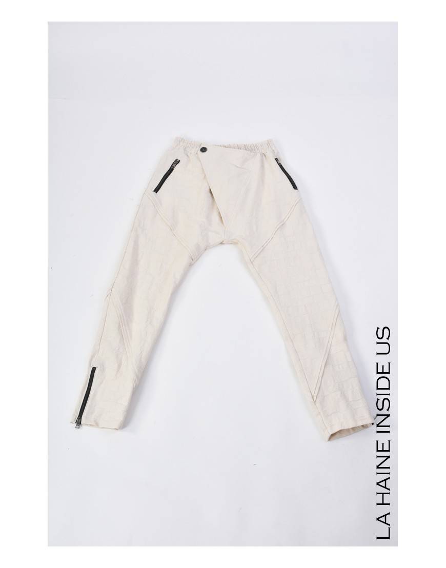 La Haine Inside Us 3B LM133 PANTALONE Ecru