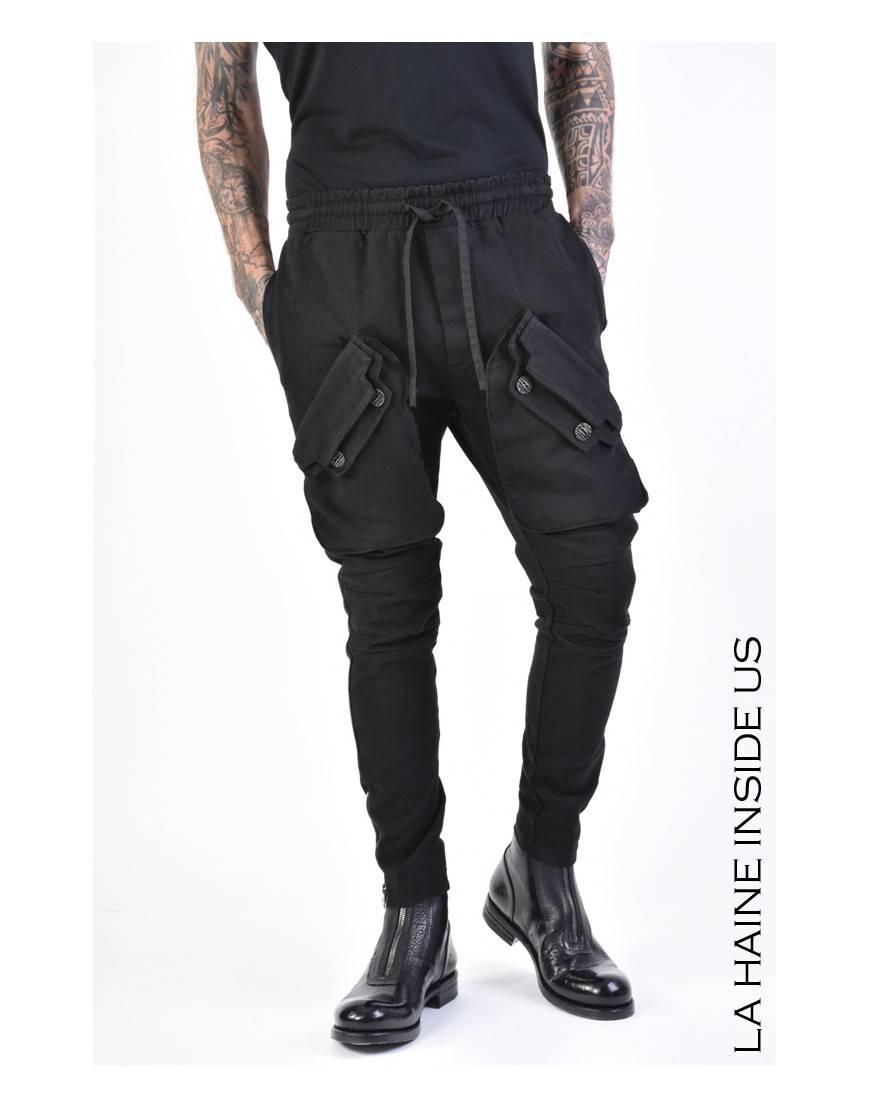La Haine Inside Us 3B LM146 PANTALONE Nero