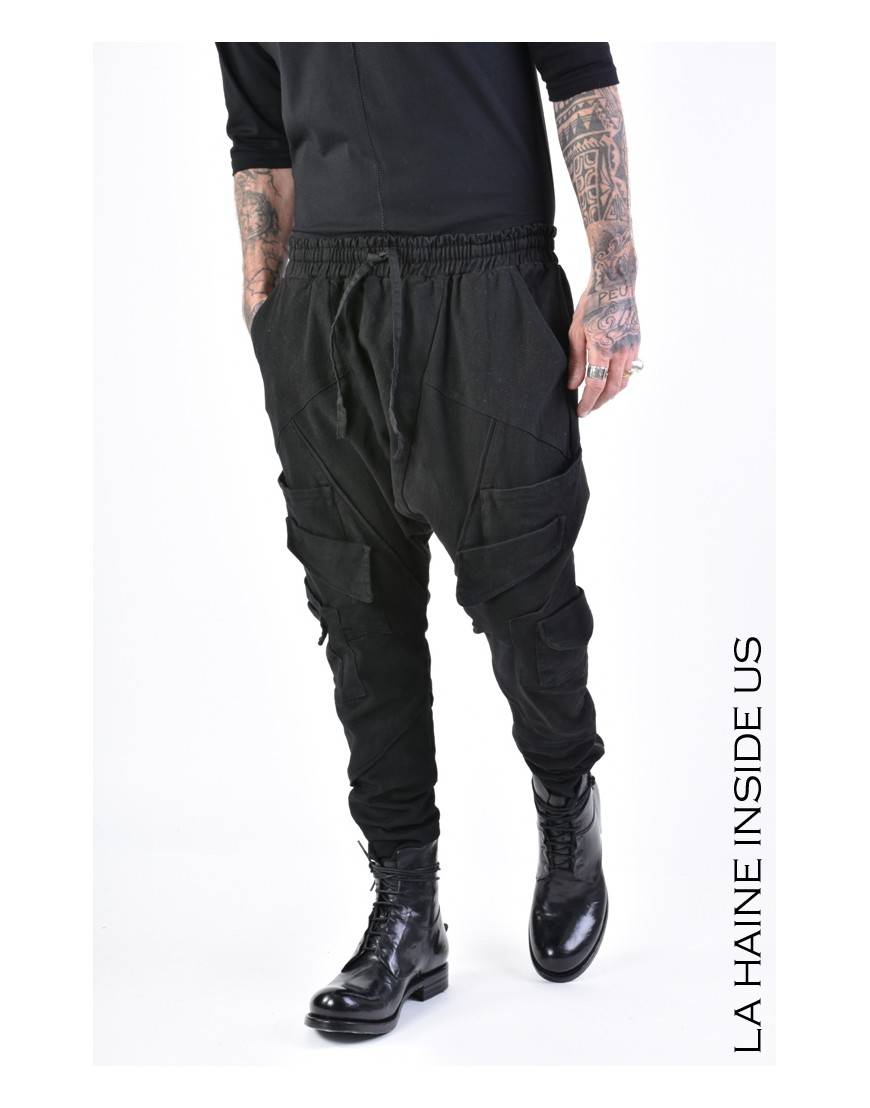 La Haine Inside Us 3B LM155 PANTALONE Nero
