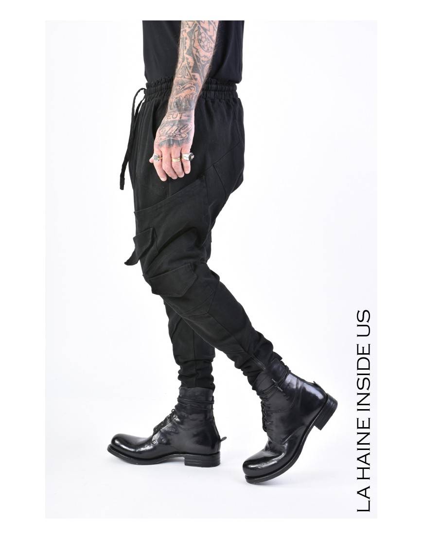 La Haine Inside Us 3B LM155 PANTALONE Nero