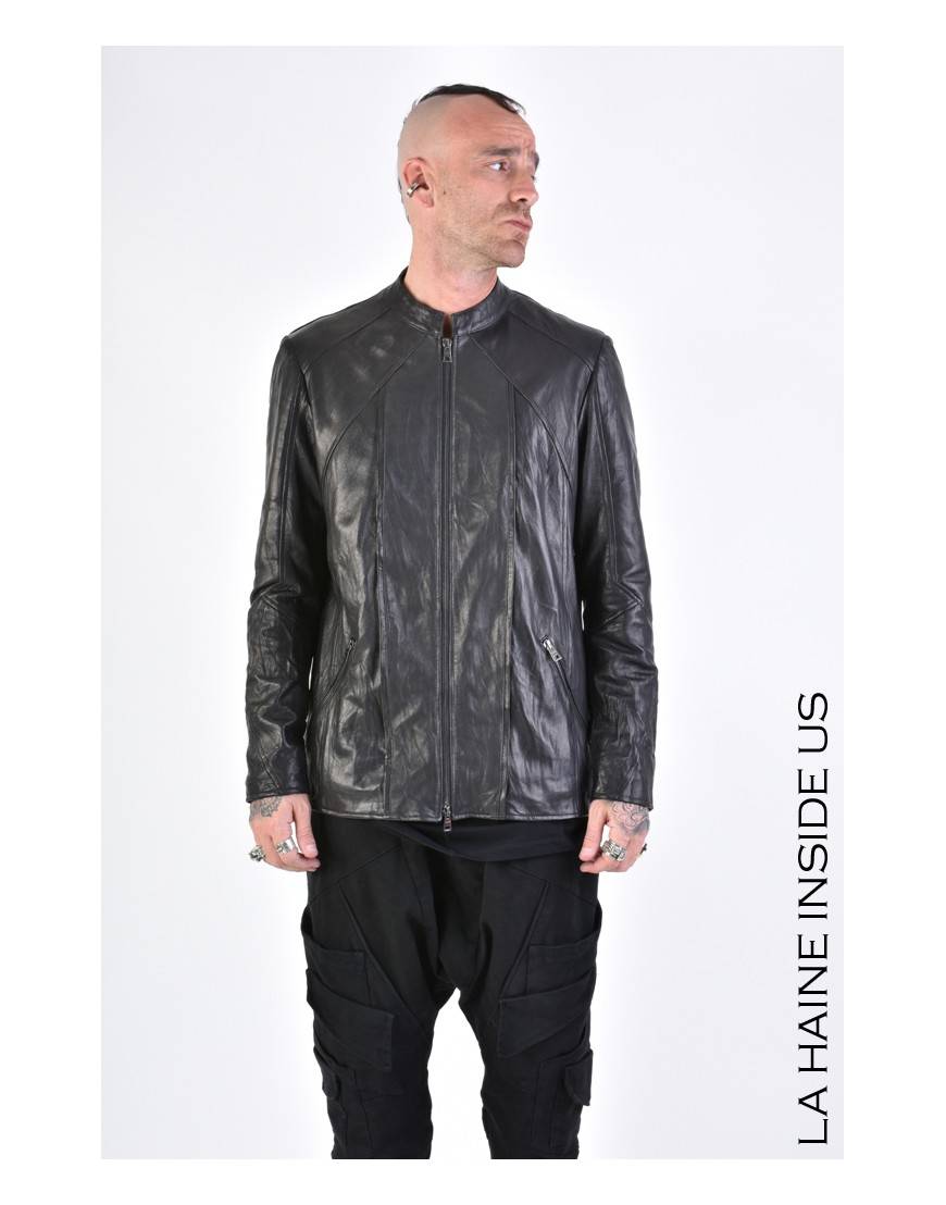 La Haine Inside Us 3B LM161 GIUBBINO PELLE Nero