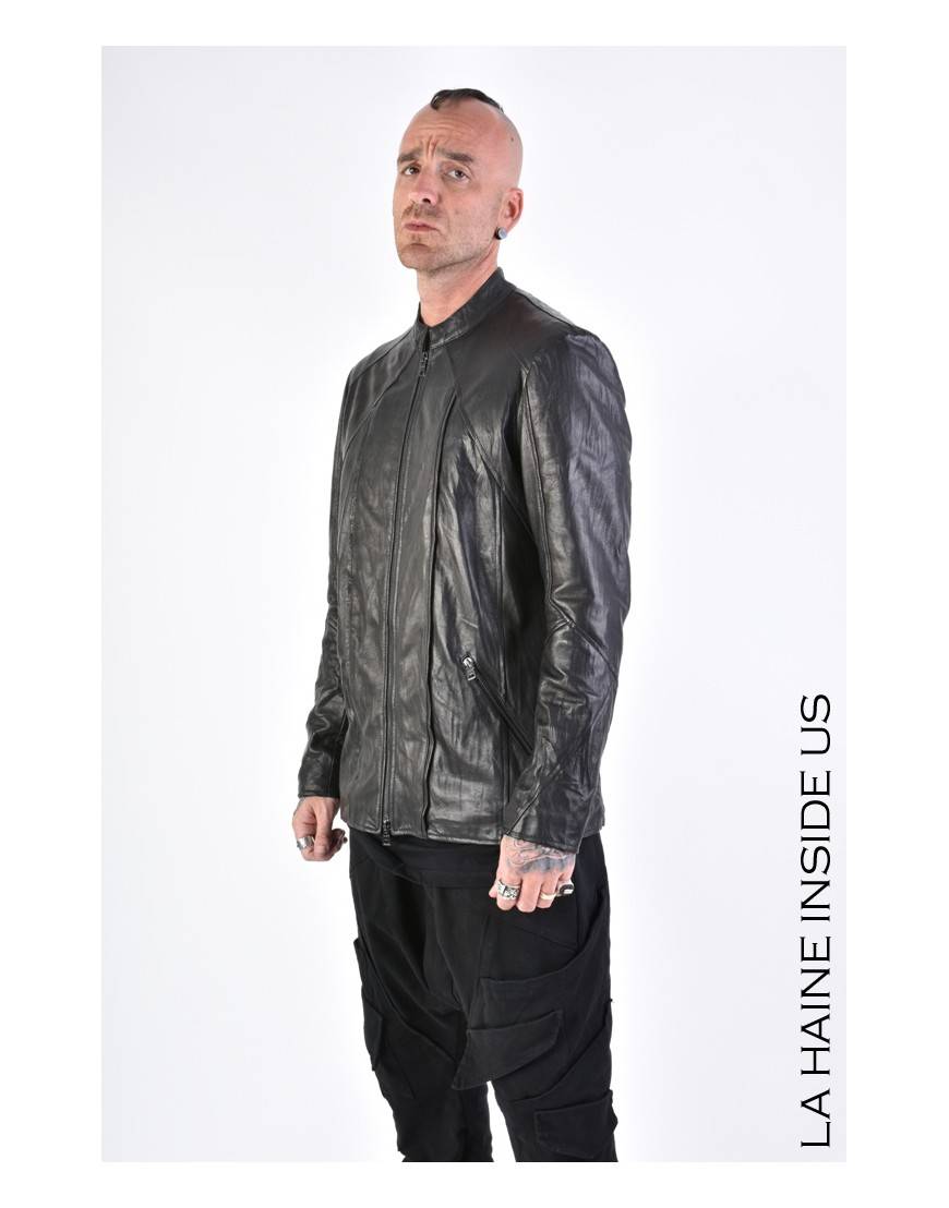 La Haine Inside Us 3B LM161 GIUBBINO PELLE Nero