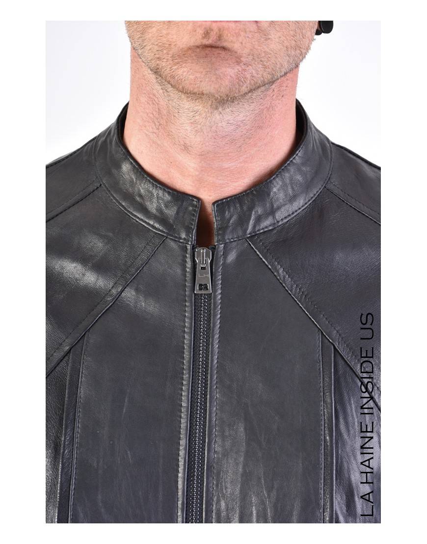 La Haine Inside Us 3B LM161 GIUBBINO PELLE Nero