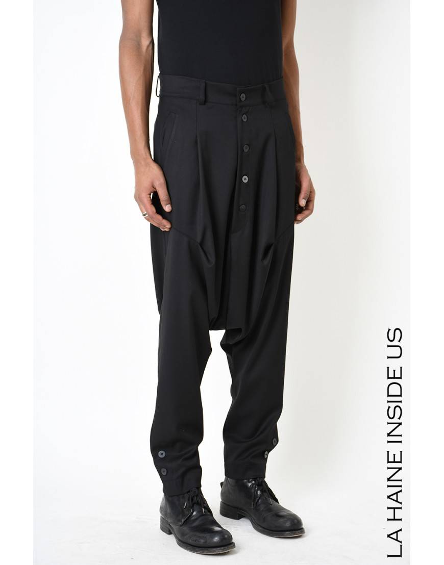 La Haine Inside Us 3B LM195 PANTALONE Nero