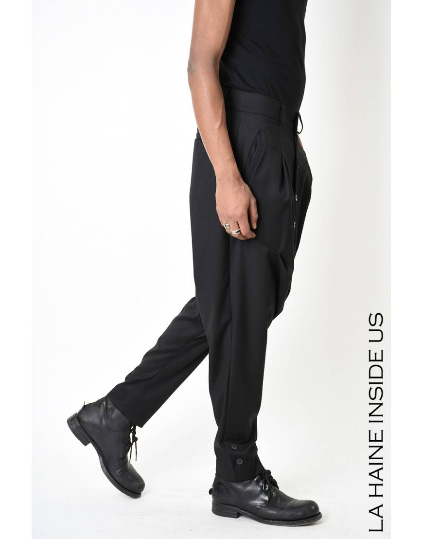 La Haine Inside Us 3B LM195 PANTALONE Nero