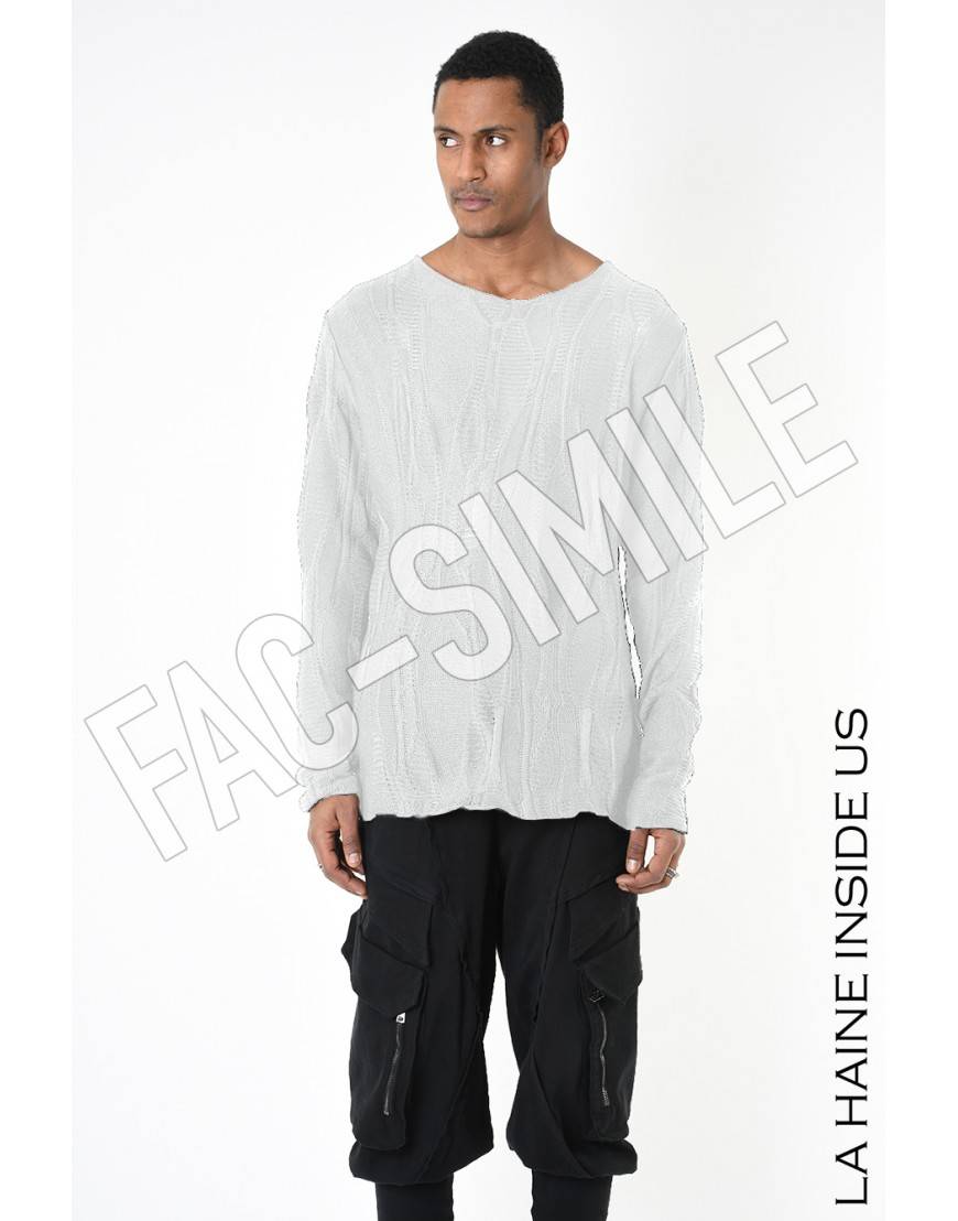 La haine inside us 3M LM243 MAGLIA Bianco