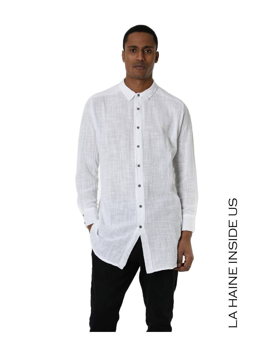 La haine inside us 3V LM114 CAMICIA Bianco