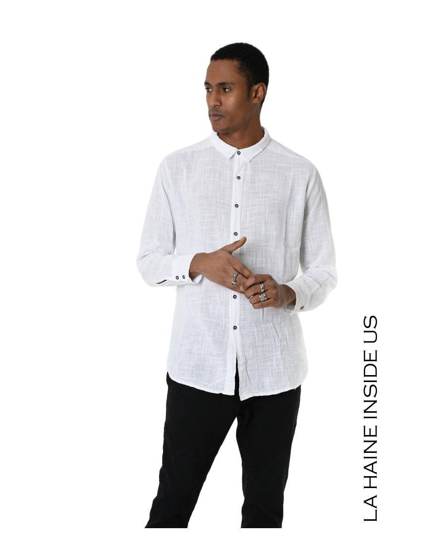La Haine Inside Us 3V LM116 CAMICIA Bianco