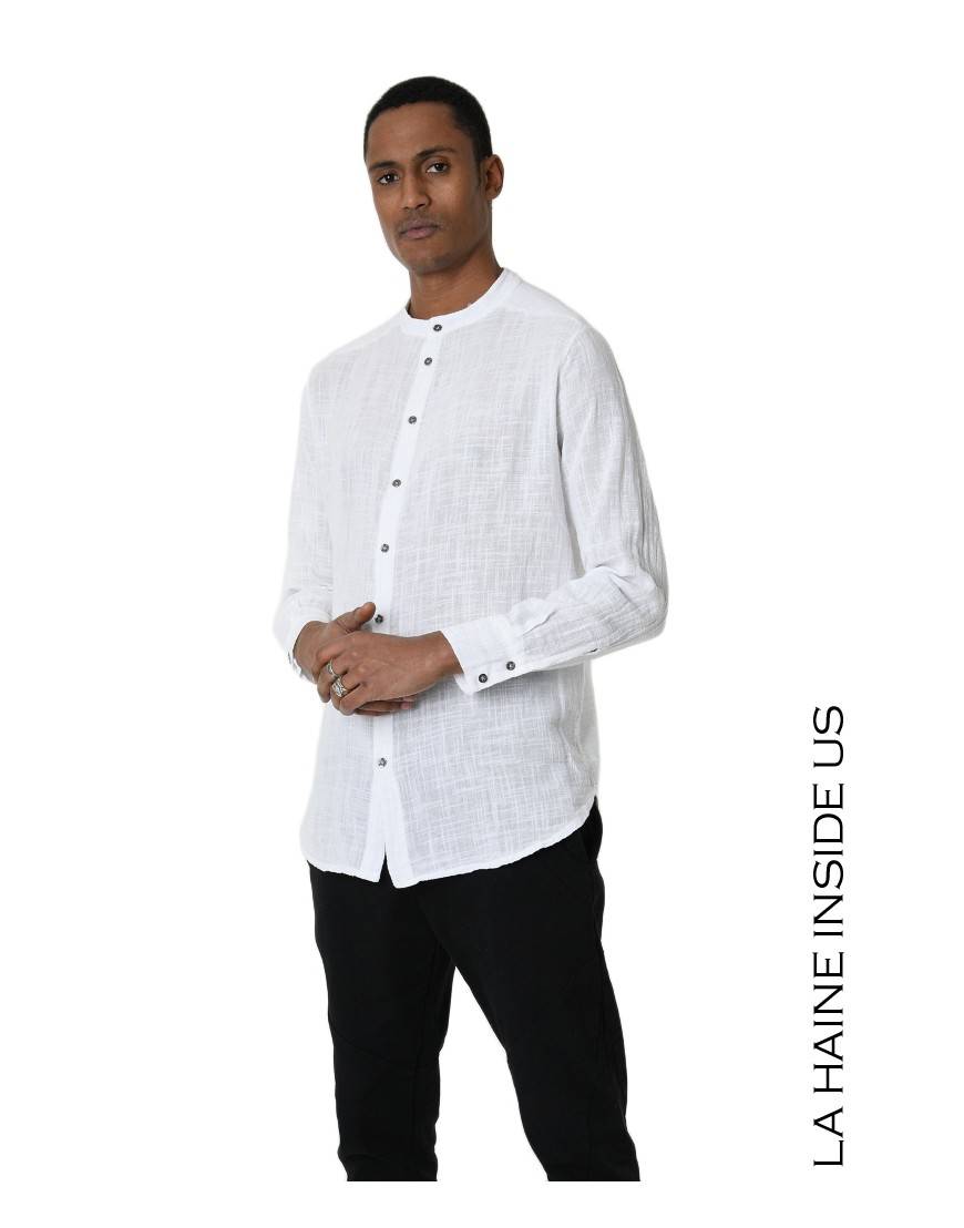 La Haine Inside Us 3V LM118 CAMICIA Bianco