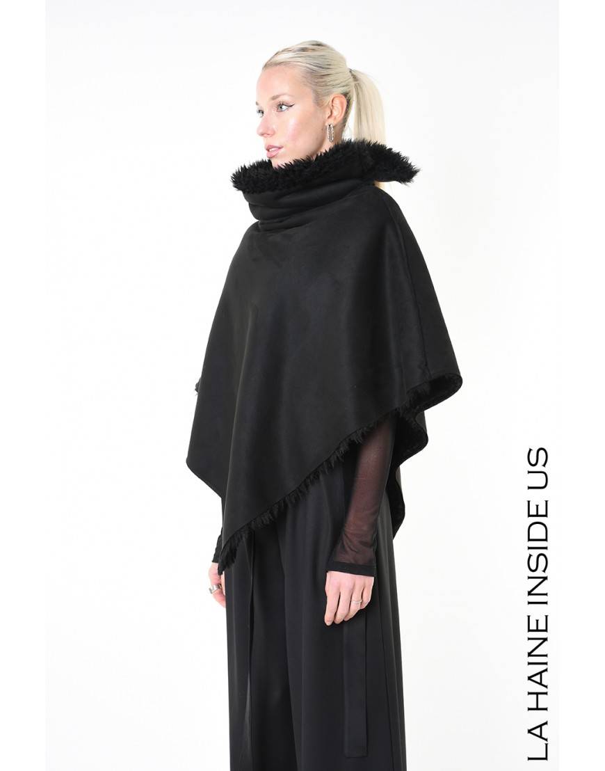 La Haine Inside Us 4- LW862 PONCHO UNISEX D Nero