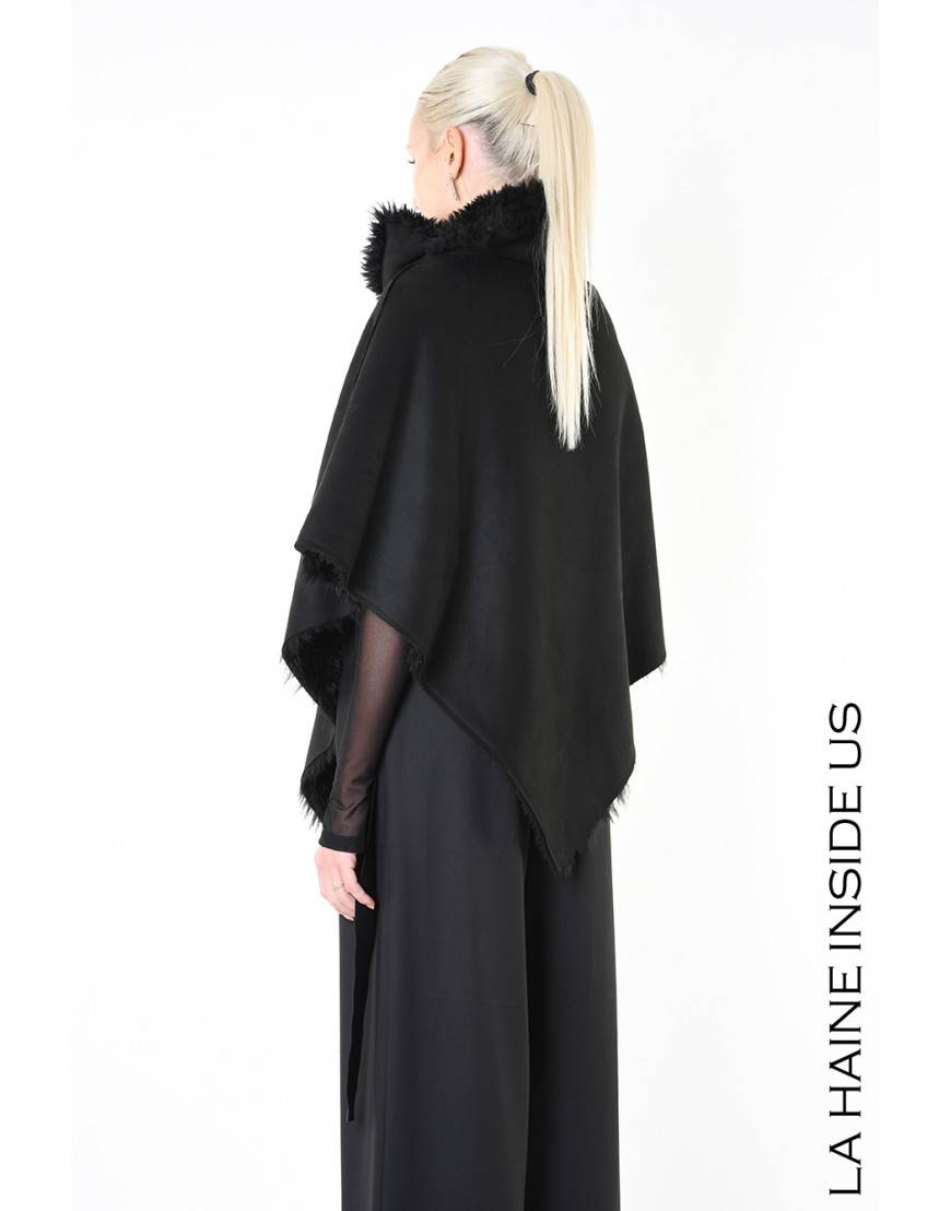 La Haine Inside Us 4- LW862 PONCHO UNISEX D Nero