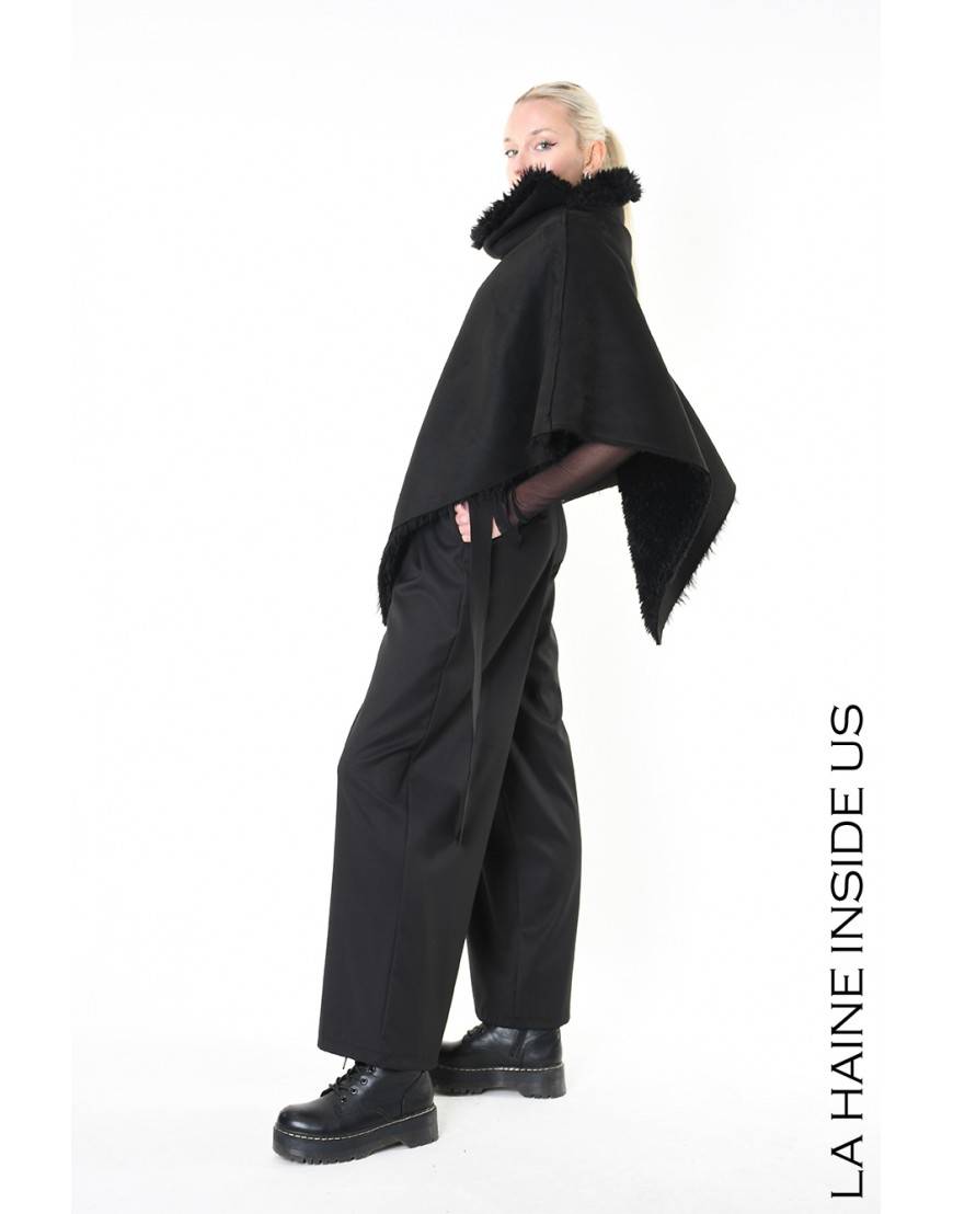 La Haine Inside Us 4- LW862 PONCHO UNISEX D Nero