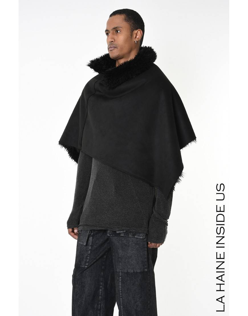 La Haine Inside Us 4- LW862 PONCHO UNISEX U Nero