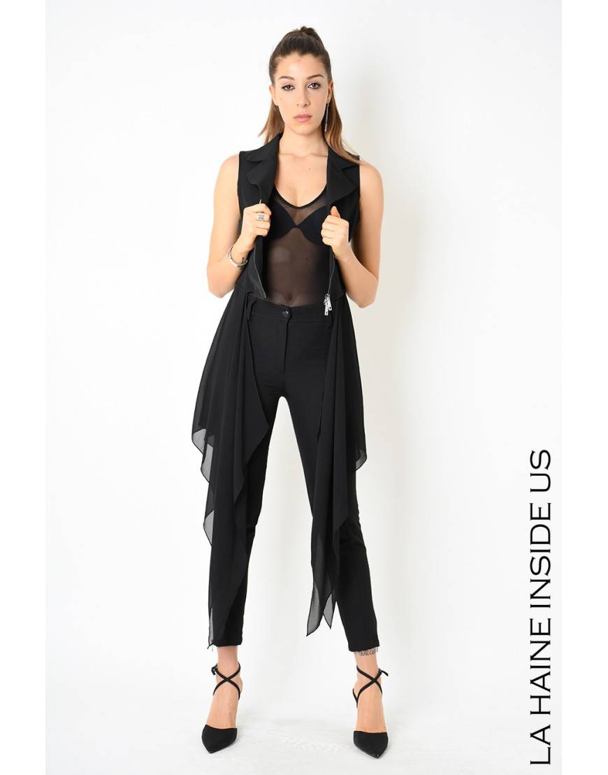 La Haine Inside Us 4B LW532 GILET Nero