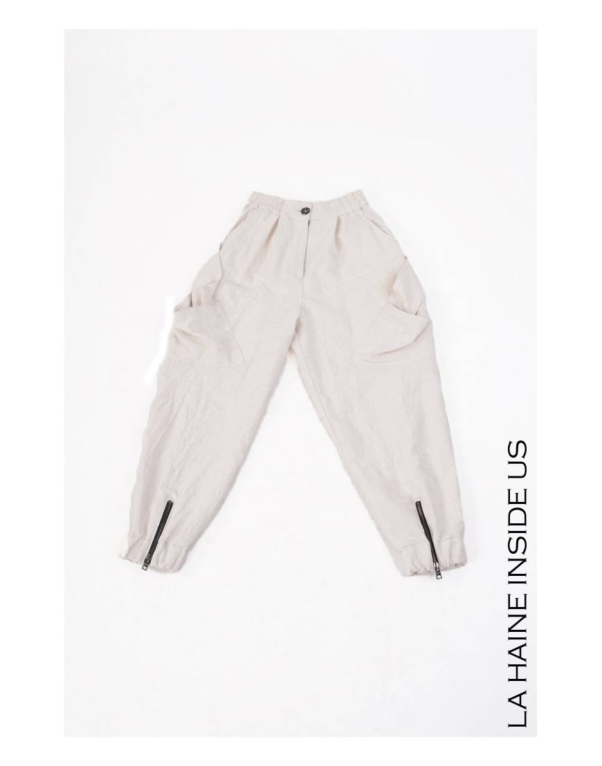 La Haine Inside Us 4B LW646 PANTALONE Bianco