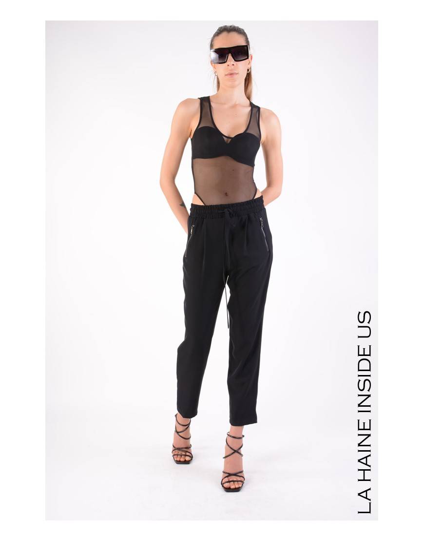 La Haine Inside Us 4B LW667 PANTALONE Nero