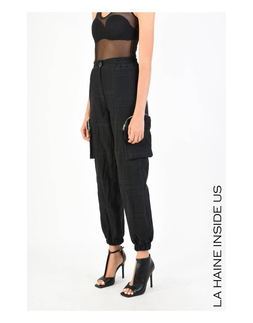 La Haine Inside Us 4B LW685 PANTALONE Nero