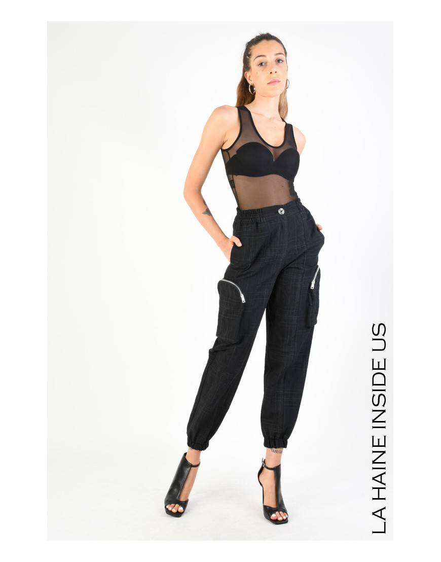 La Haine Inside Us 4B LW685 PANTALONE Nero