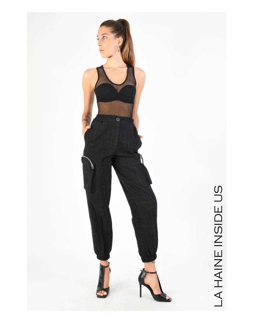 La Haine Inside Us 4B LW685 PANTALONE Nero