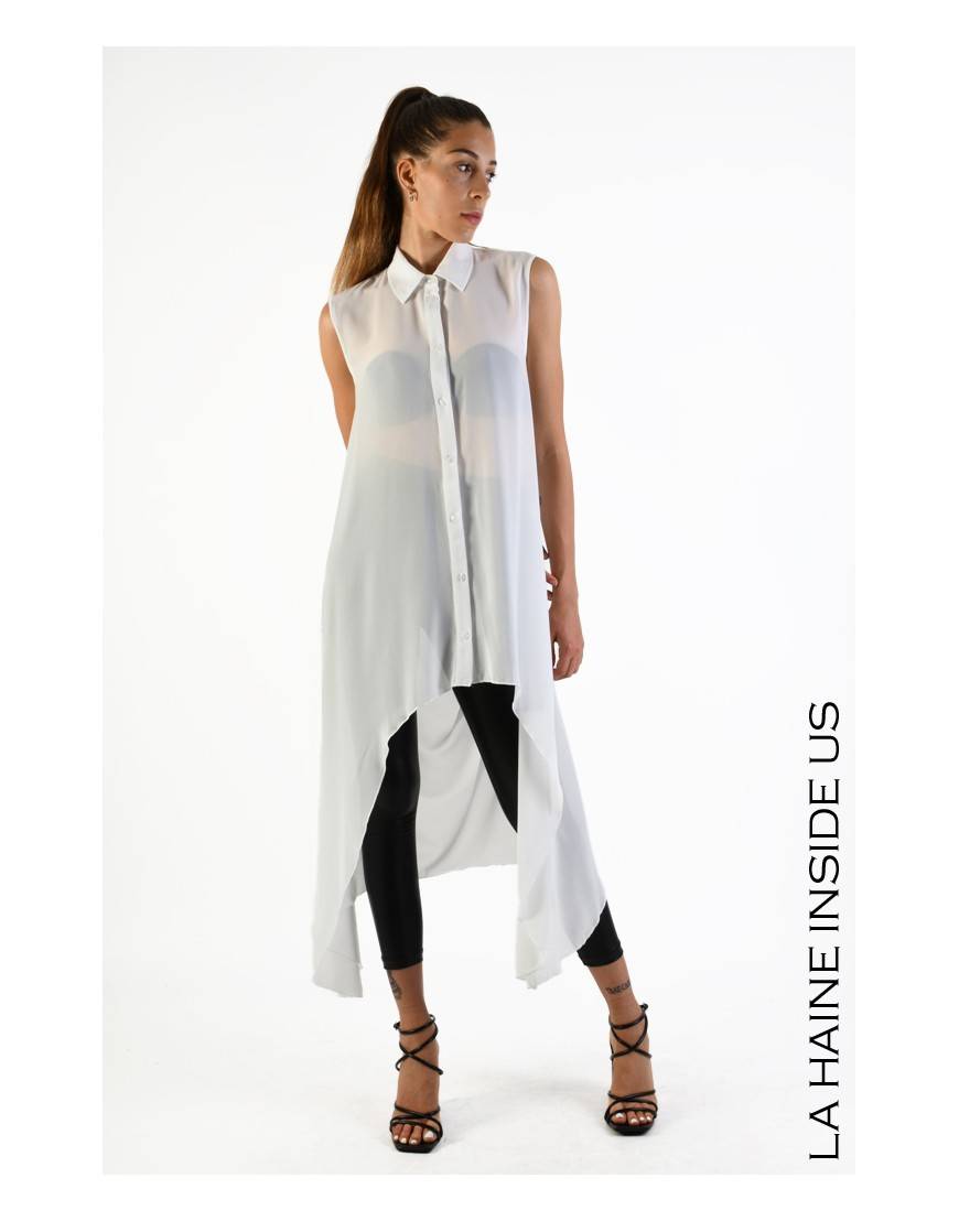 La haine inside us 4B LW698 CAMICIA Bianco