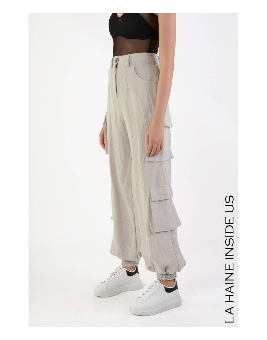 La Haine Inside Us 4B LW702 PANTALONE Sabbia