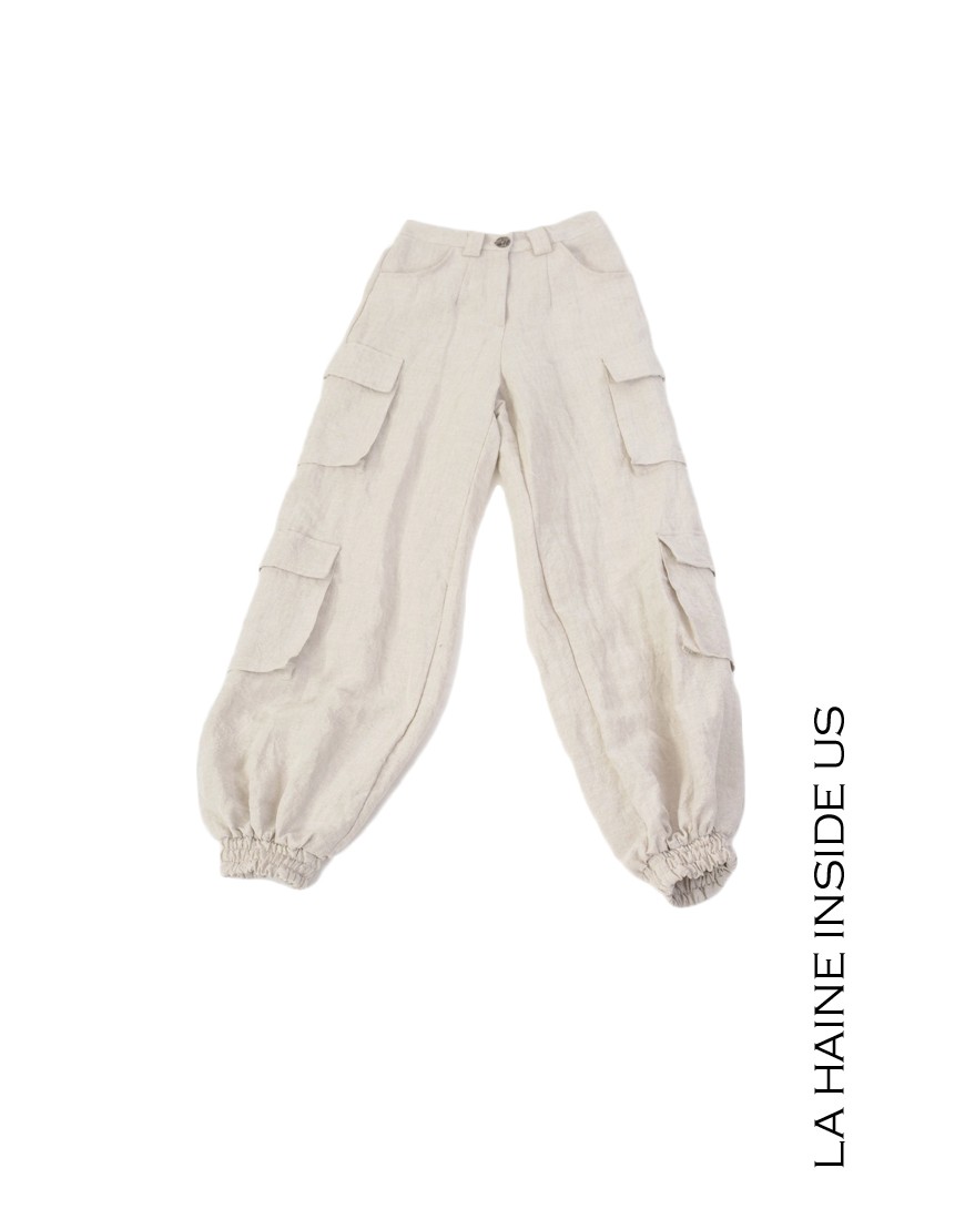 La Haine Inside Us 4B LW702 PANTALONE Sabbia