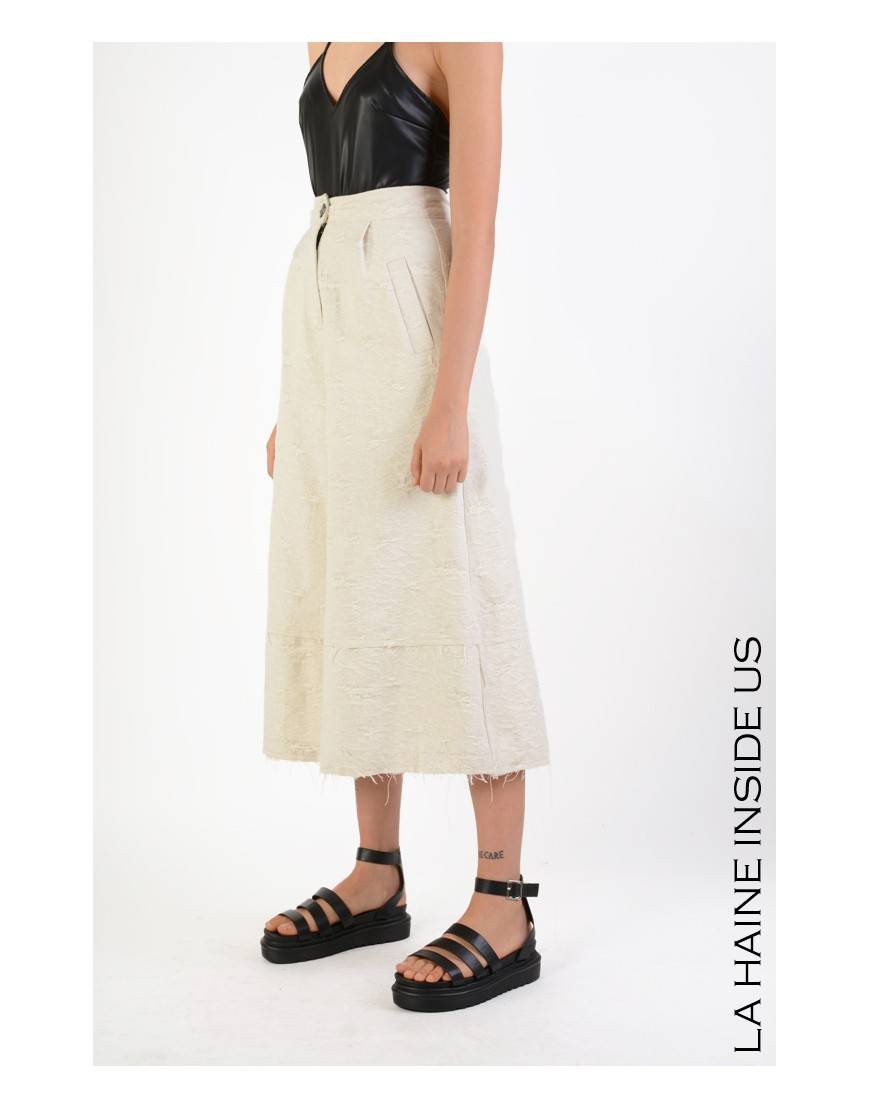 La Haine Inside Us 4B LW717 PANTALONE Ecru