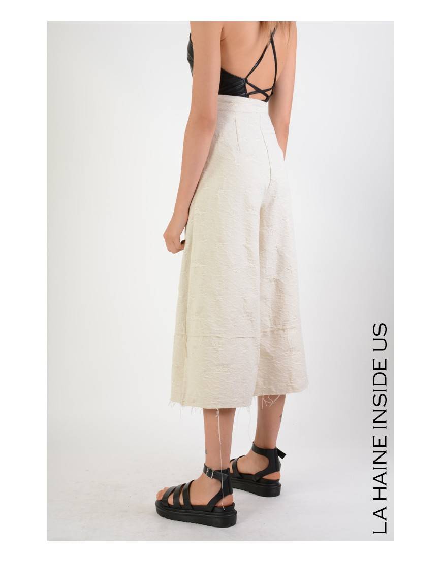 La Haine Inside Us 4B LW717 PANTALONE Ecru