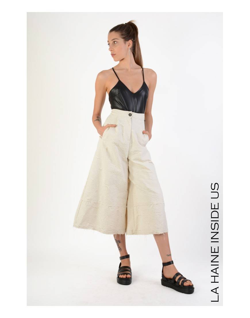 La haine inside us 4B LW717 PANTALONE Ecru