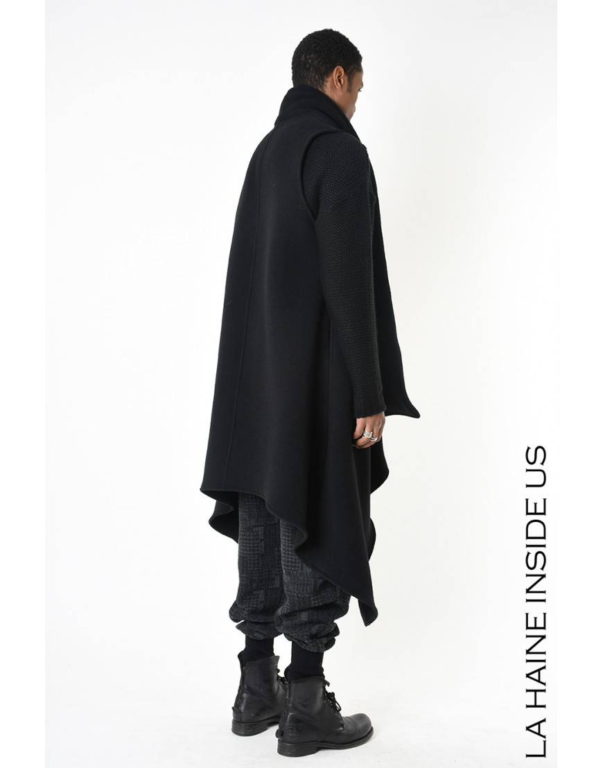 La Haine Inside Us 4B LW797 GILET UNISEX U Nero