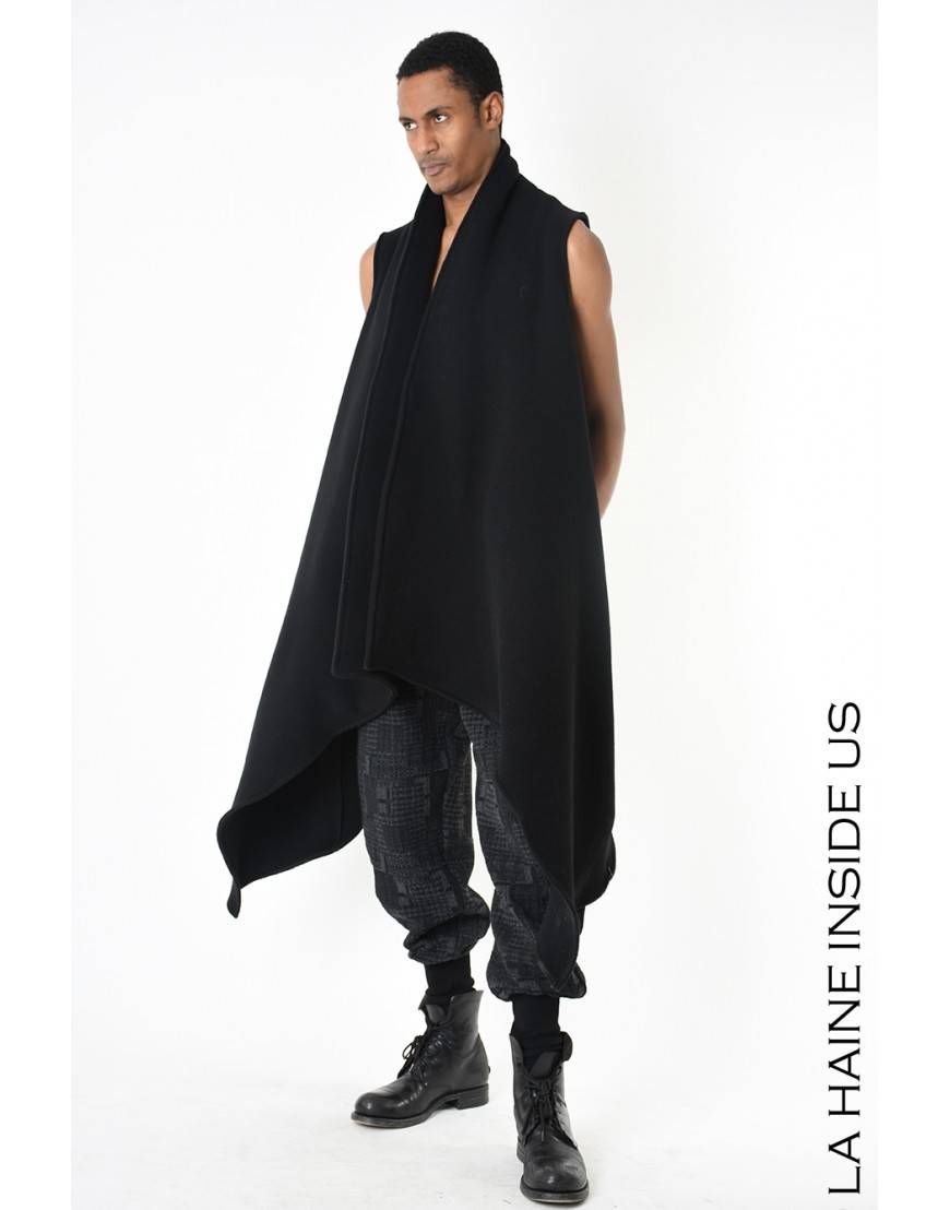 La Haine Inside Us 4B LW797 GILET UNISEX U Nero