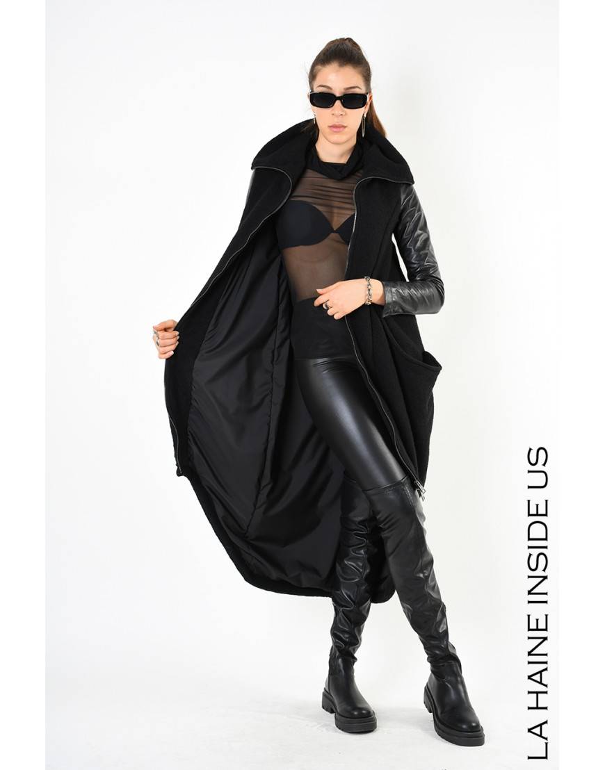 La Haine Inside Us 4B LW799 CAPPOTTO Nero