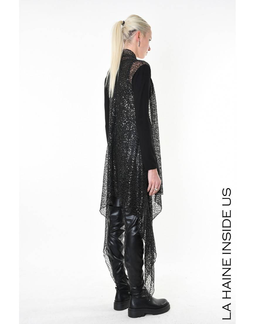 La Haine Inside Us 4J LW953 CARDIGAN Nero