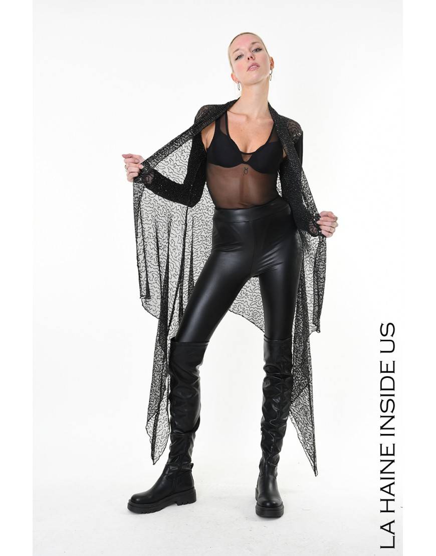 La Haine Inside Us 4J LW953 CARDIGAN Nero