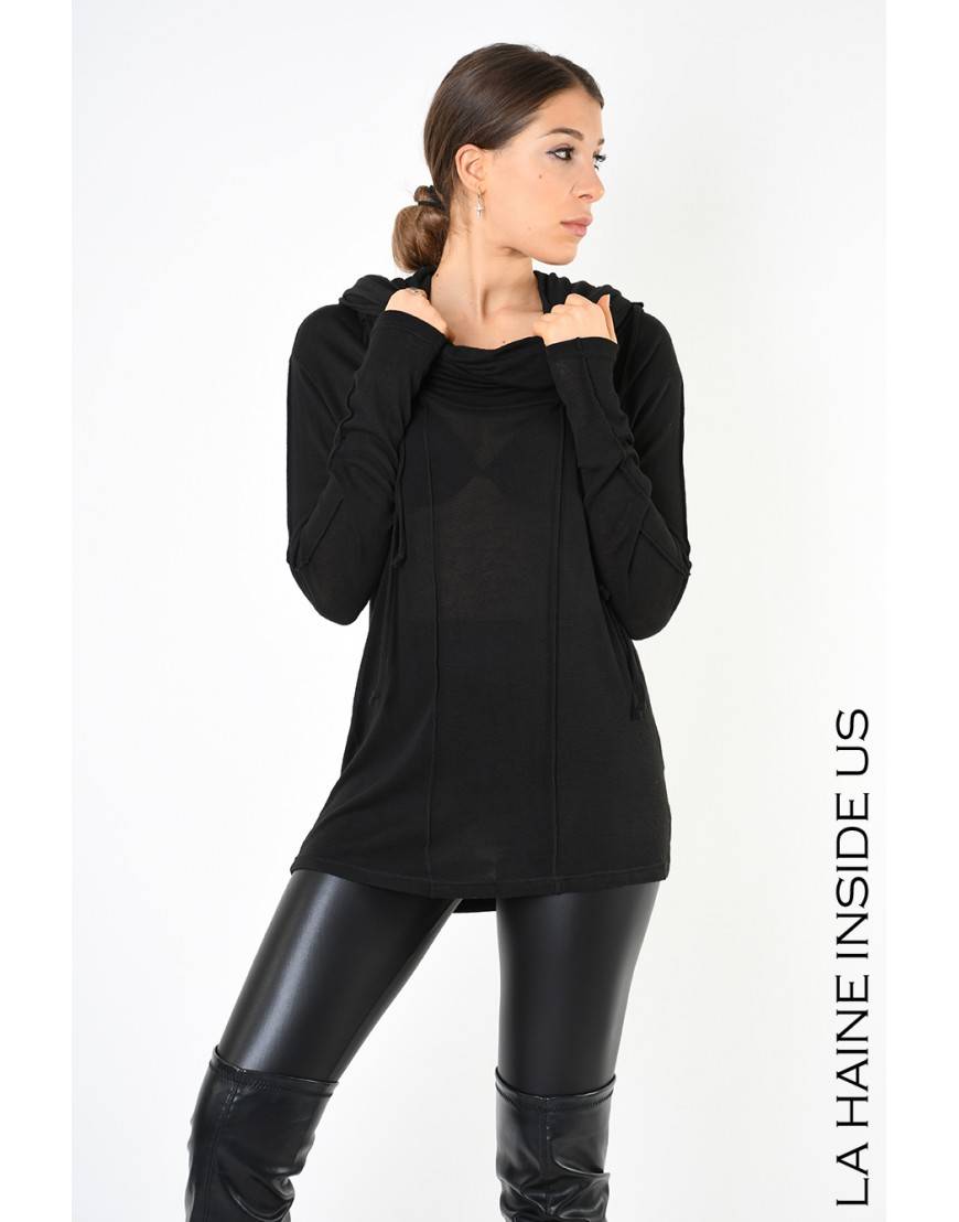 La Haine Inside Us 4M LW565 MAGLIA UNISEX D Nero