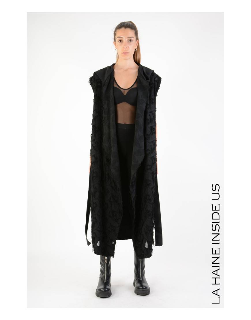 La Haine Inside Us 4M LW624 GILET UNISEX D Nero