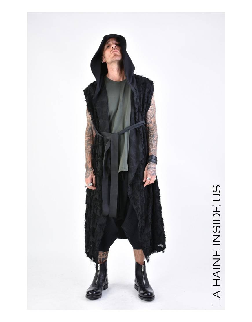 La Haine Inside Us 4M LW624 GILET UNISEX U Nero