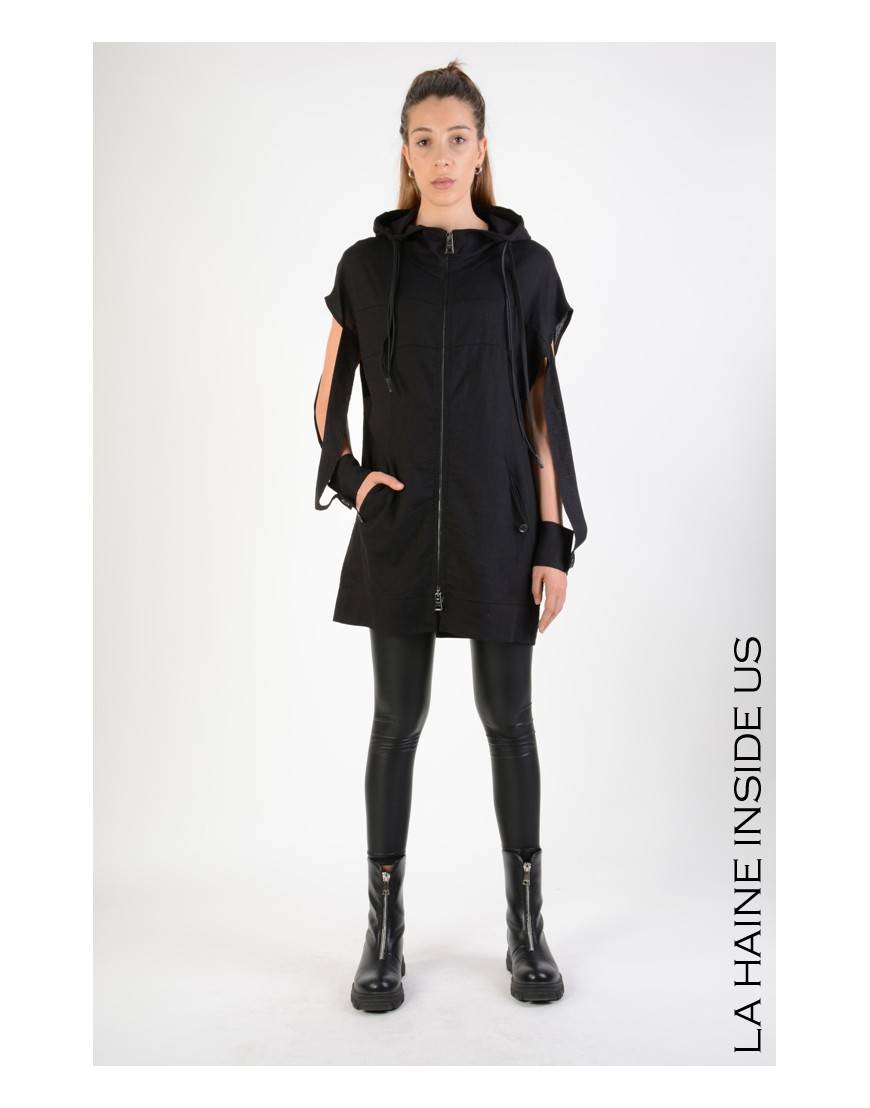 La Haine Inside Us 4M LW673 GILET UNISEX D Nero