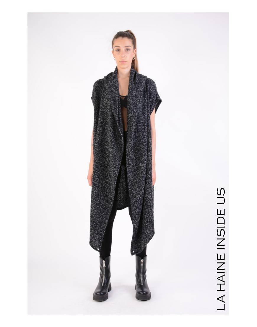 La haine inside us 4M LW676 CARDIGAN UNISEX D Nero