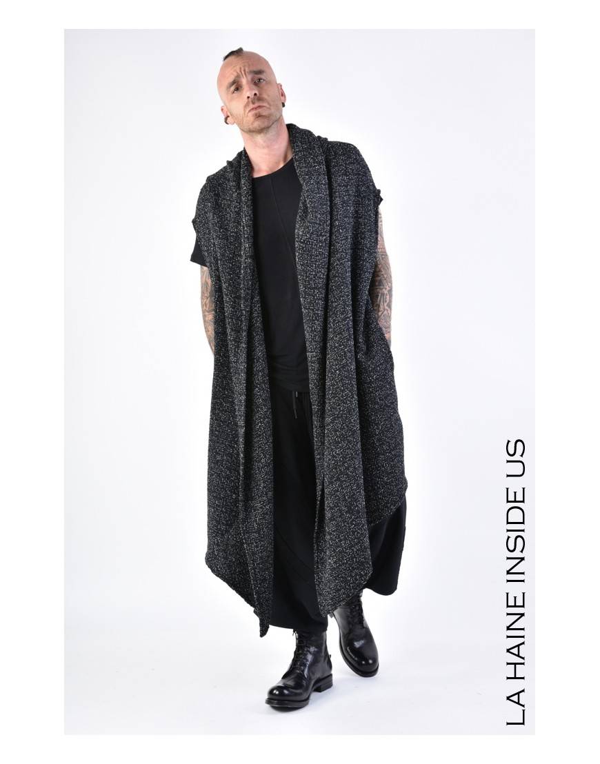 La Haine Inside Us 4M LW676 CARDIGAN UNISEX U Nero