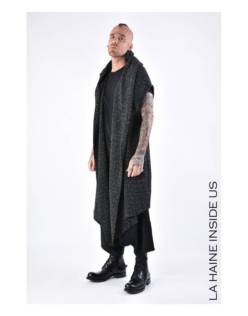 La Haine Inside Us 4M LW676 CARDIGAN UNISEX U Nero