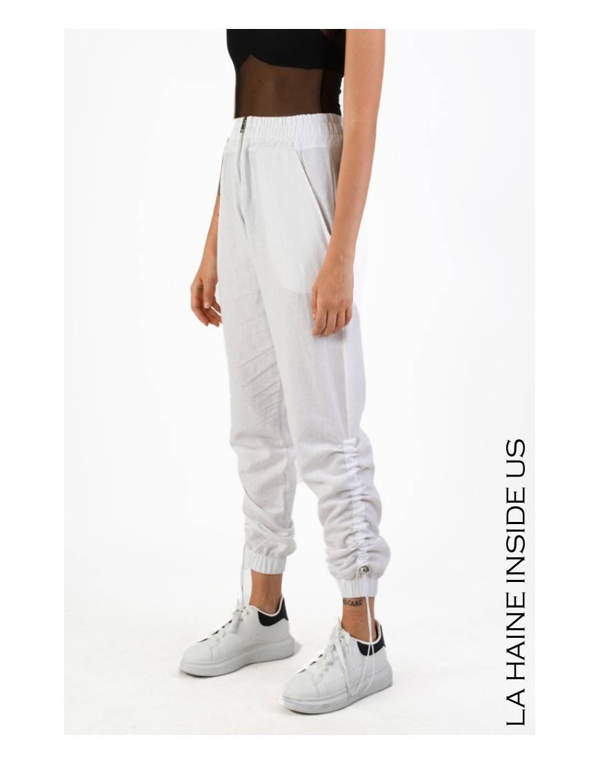 La Haine Inside Us 4M LW755 PANTALONE Bianco