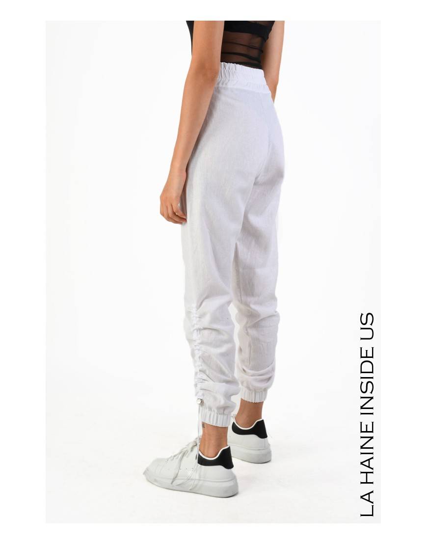 La Haine Inside Us 4M LW755 PANTALONE Bianco