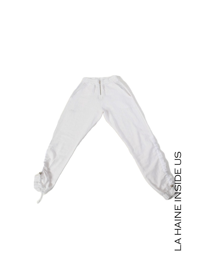 La Haine Inside Us 4M LW755 PANTALONE Bianco
