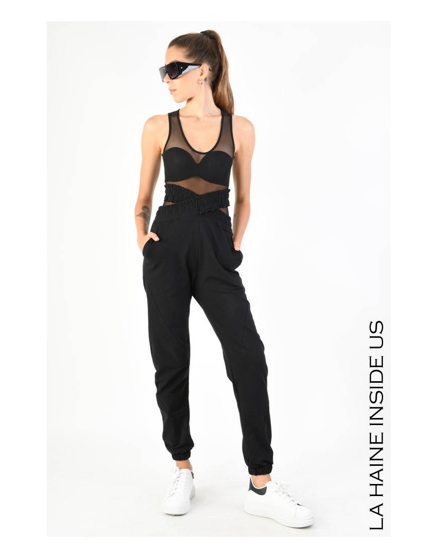 La haine inside us 4M LW756 PANTALONE Nero