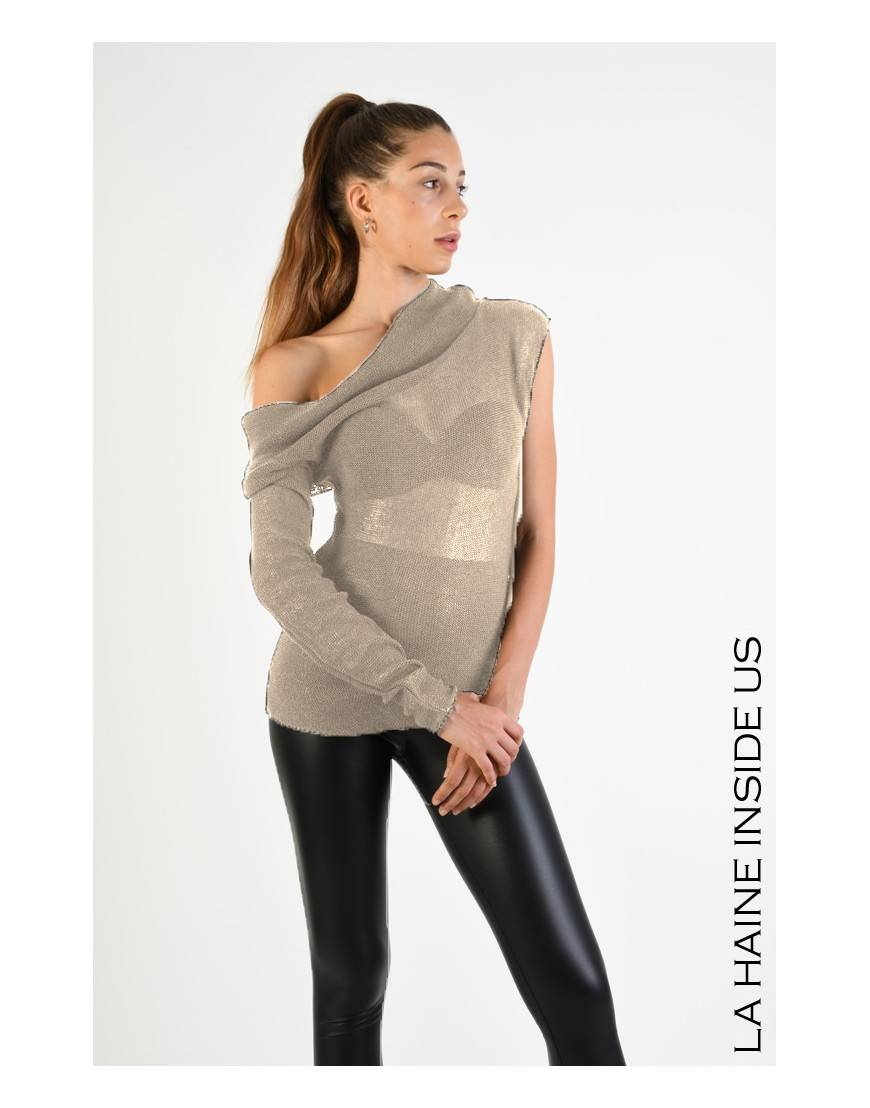 La haine inside us 4M LW778 MAGLIA Sabbia