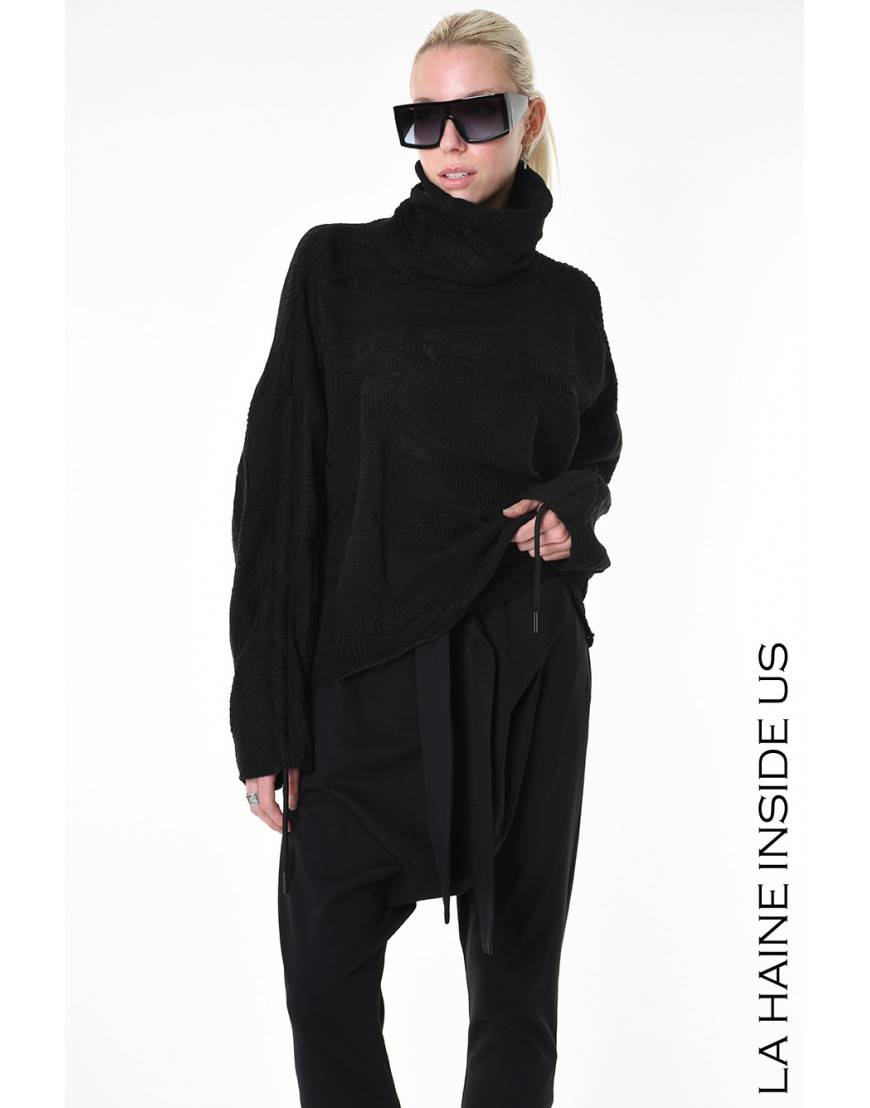 La haine inside us 4M LW891 MAGLIA Nero